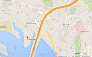 A map to the Open Bench Project, Portland, Maine