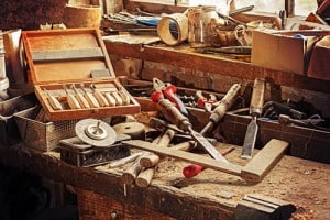 Workbench and carving tools