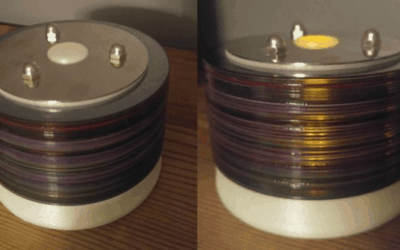 Touch Activated Recycled CD Glow-in-the-Dark Lamp Project